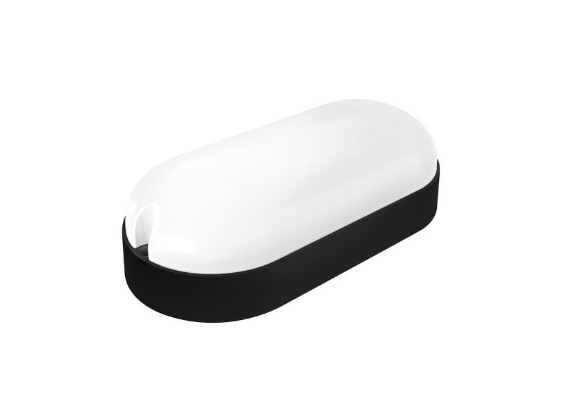 Aplique Led Oval Negro Ip65 9 W Fría