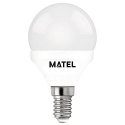 Bombilla Led Esférica Aluminio E14 5W Cálida