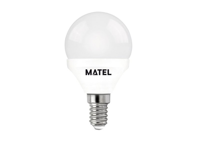 Bombilla Led Esférica Aluminio E14 5W Cálida