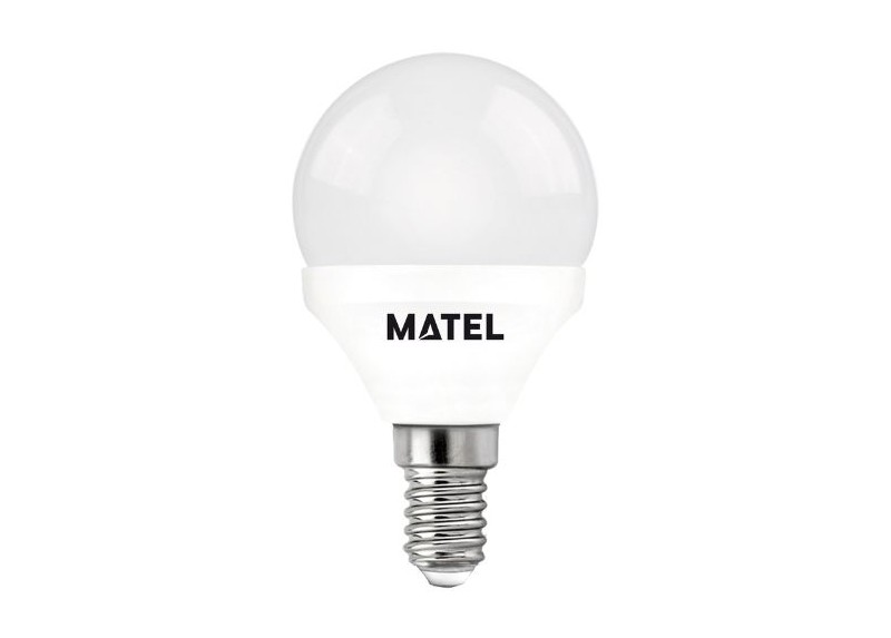 Bombilla Led Esférica Aluminio E14 7W Fría