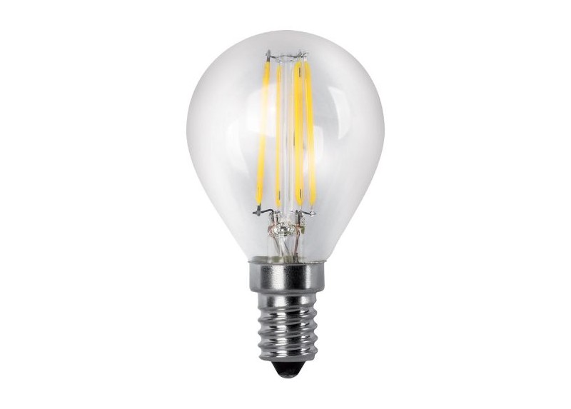 Bombilla Led Esférica Filamento E14 4W Cálida