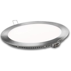 Downlight Led Aluminio Plata 18 W Fría