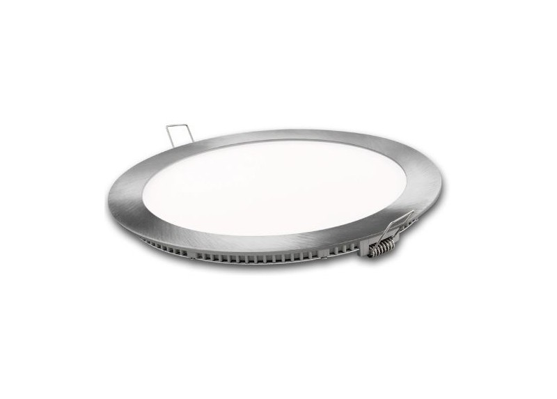 Downlight Led Aluminio Plata 18 W Fría