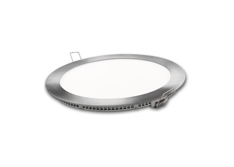 Downlight Led Aluminio Plata 18 W Cálida