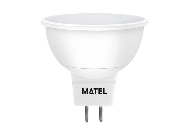 Bombilla Dicróica Led 120º Aluminio Mr16 6W Cálida