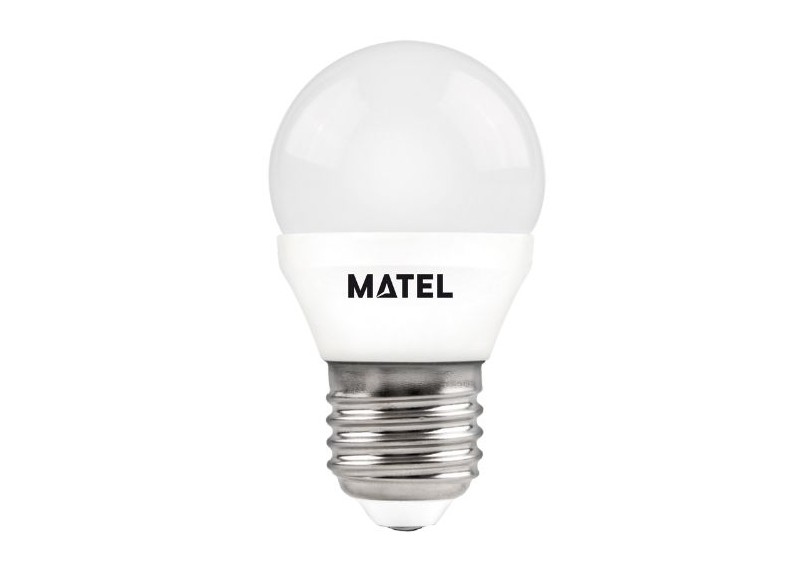 Bombilla Led Esférica Aluminio E27 5W Cálida