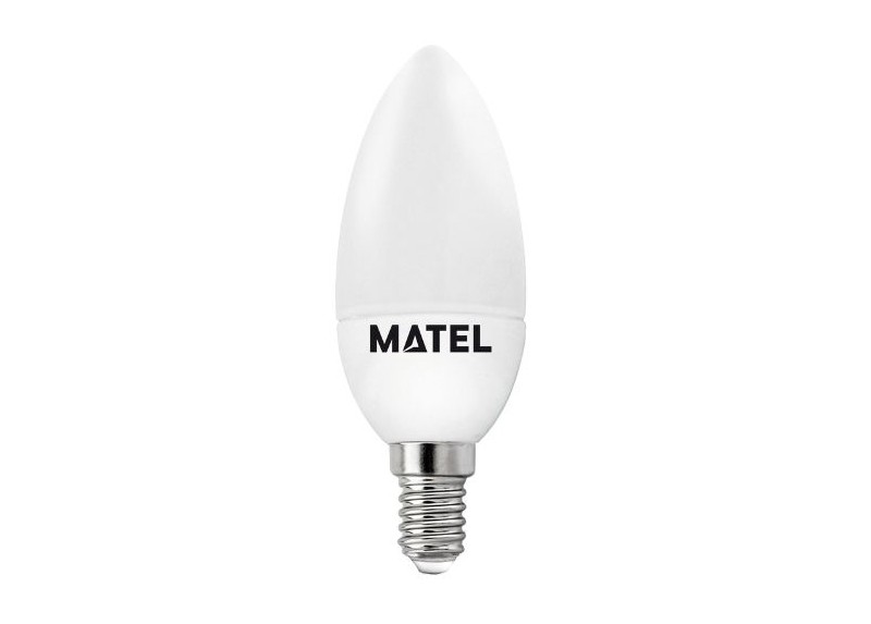 Bombilla Led Vela Aluminio E14 5 W Cálida