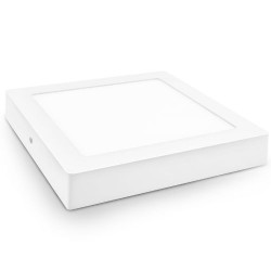 Downlight Led De Superficie. Cuadrado Blanco 18Wfría