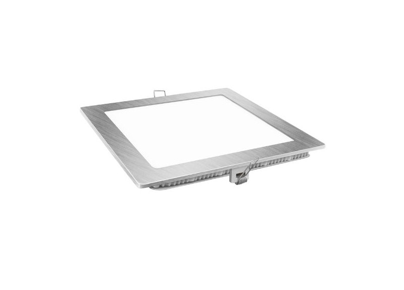 Downlight Led Cuadrado Plata 18 W Fría