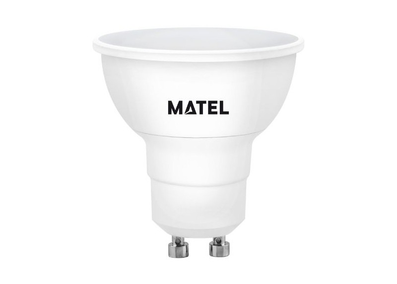 Bombilla Dicróica Led Reg. Aluminio Gu10 8W Neutra