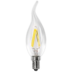 Bombilla Led Vela Flama Filamento E14 4W Cálida