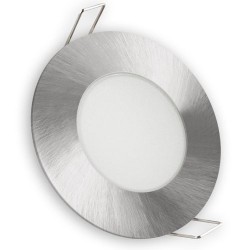 Aro Led Fijo Ip65 Redondo Níquel 5 W Fría