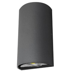 Aplique Led Luxe Semicircular Gris Ip54 6W Fría