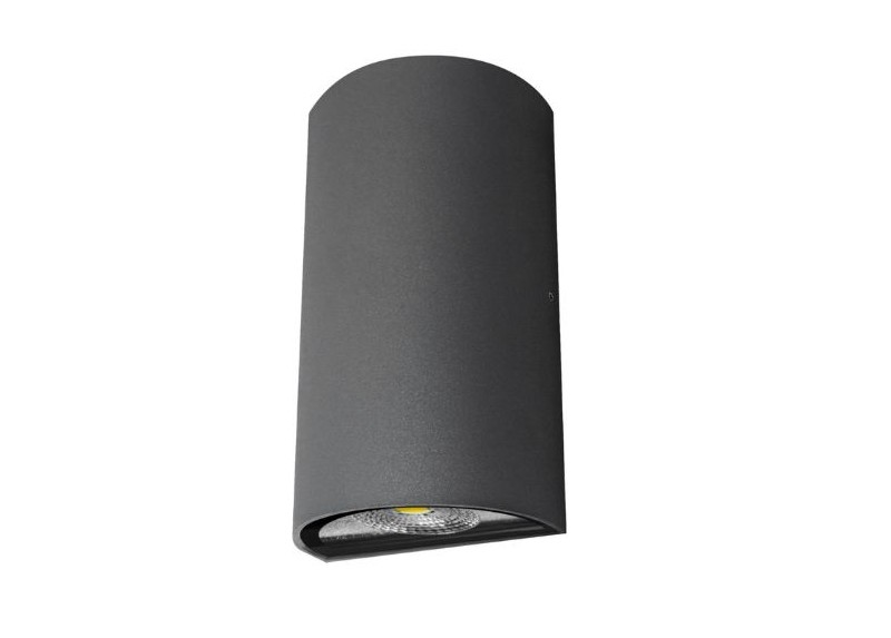 Aplique Led Luxe Semicircular Gris Ip54 6W Fría