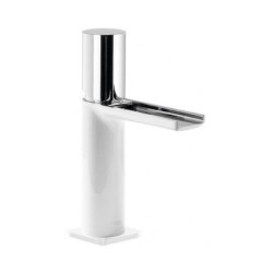 MONOMANDO DE LAVABO CASCADA LIBRE LOFT COLORS CROMO-BLANCO