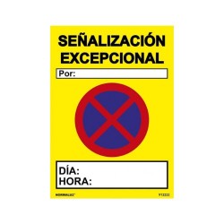 Cartel Señalización Excepcional 50X70 Cm