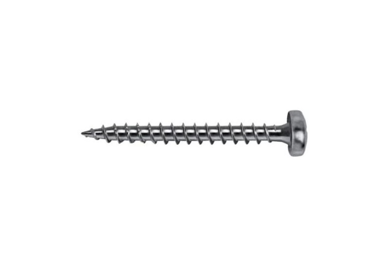 Tornillo VELOX® B, cabeza alomada, ideal para bisagras y guías, acero de alta tenacidad.