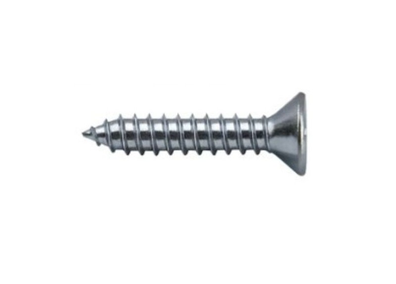 Tornillo rosca chapa DIN 7982, cabeza avellanada e impronta Phillips, acero de alta tenacidad.