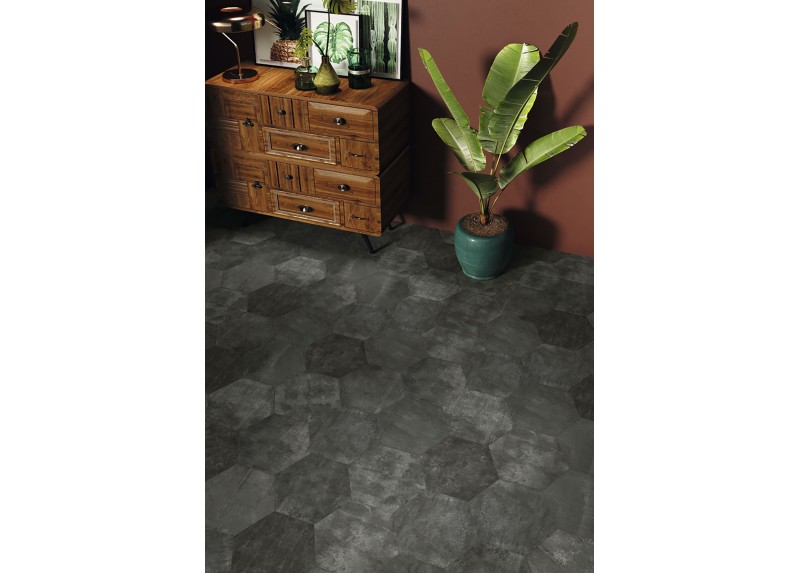 AMAZONIA BLACK HEXÁGONO MATE 32X36,8 IRREGULAR