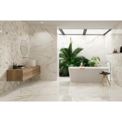 Azulejo efecto Mármol Viena Gold de Durstone para Baño,cocina,residencial,comercio