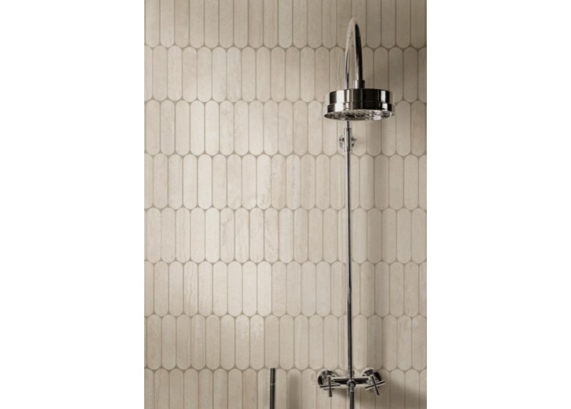 MOSAICO OVALE TRAVERTINO NAVONA MATE 20X36,5