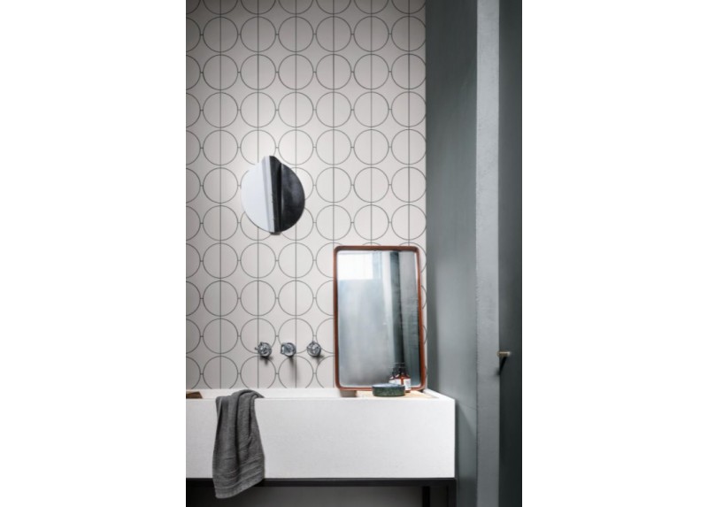 MOSAICO CERCHI CEMENTUM ASH MATE 23,8X41,4