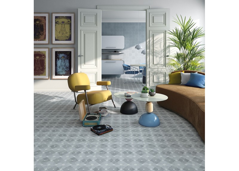 POP TILE SIXTIES-R CELESTE MATE 15X15 RECTIFICADO