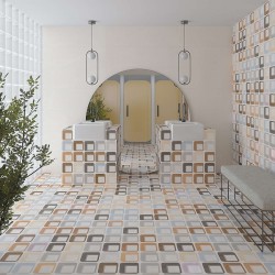 Azulejo efecto Hidráulico Pop Tiles de Vives para Baño,cocina,exterior,residencial,fachada,comercio