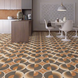 Azulejo efecto Hidráulico Pop Tiles de Vives para Baño,cocina,exterior,residencial,fachada,comercio