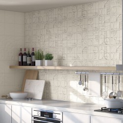 Azulejo efecto Hidráulico Rúbrica de Vives para Baño,cocina,residencial,decoración,comercio