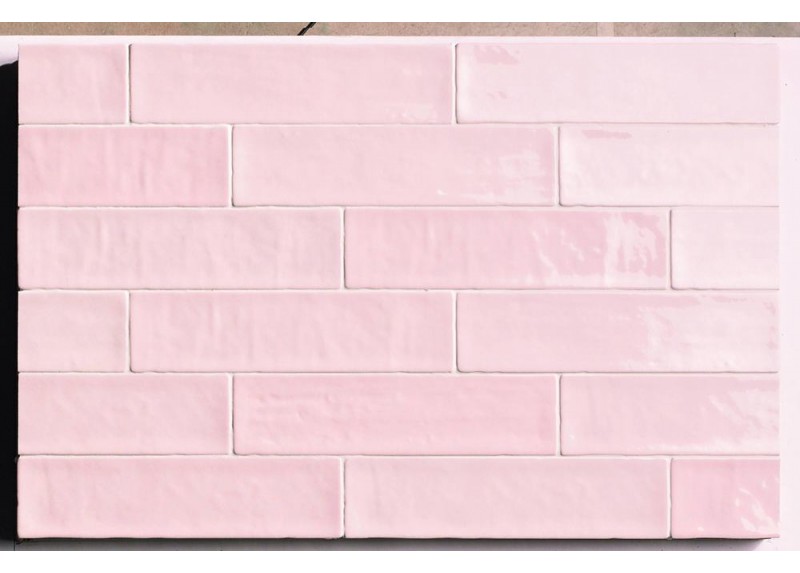 ZELLIGE ROSE BRILLO 6,2X25 IRREGULAR