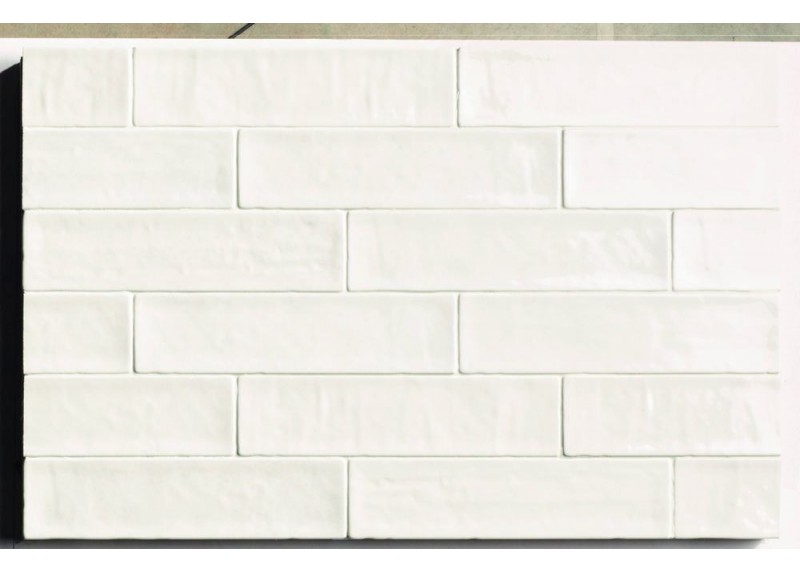 ZELLIGE WHITE BRILLO 6,2X25 IRREGULAR