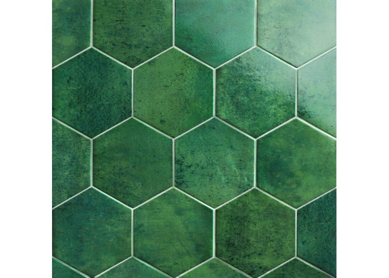 CAPRI OLIVA HEXAGONAL BRILLO 18X20,5