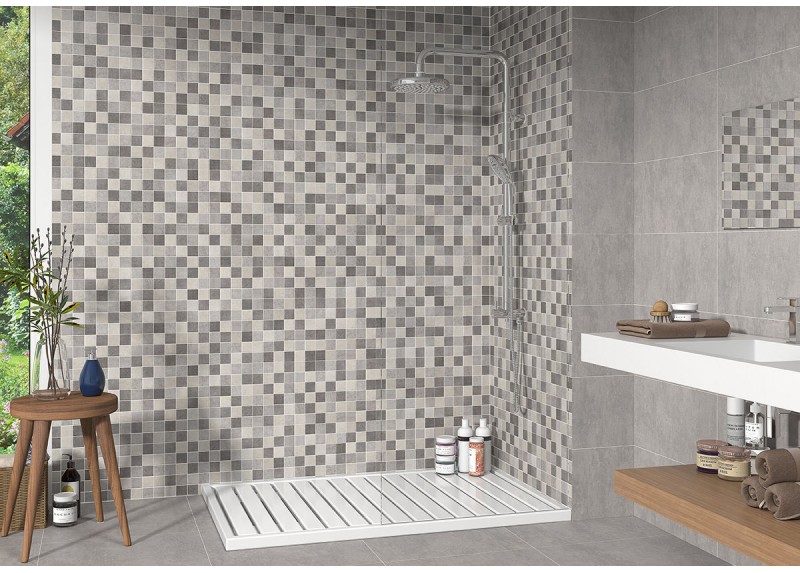 MALLA NORWICH GRIS MATE 30X30 RECTIFICADO