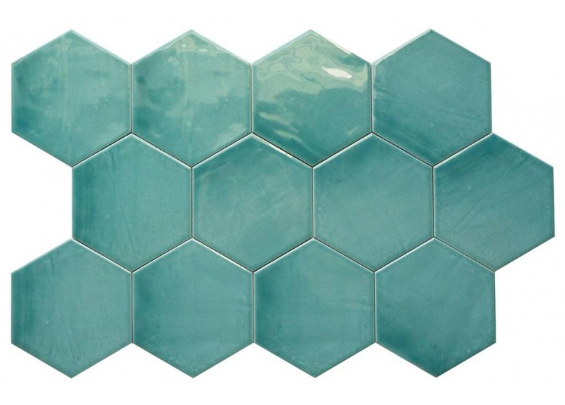 ARTENS TEAL BRILLO 14X16 RECTIFICADO