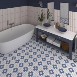 Azulejo efecto Hidráulico Mintons de Dune para Baño,cocina,residencial,decoración,comercio