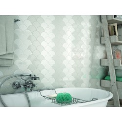 Azulejo efecto Monocolor Scale de Equipe para Baño,Cocina,Residencial,Comercio,Decoración