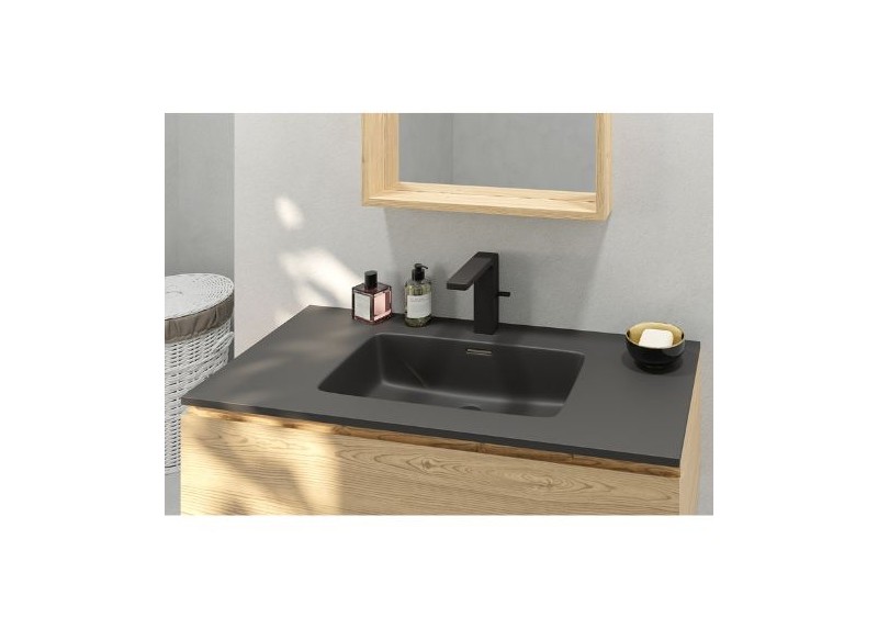 LAVABO ETNA 101X46 NEGRO MATE